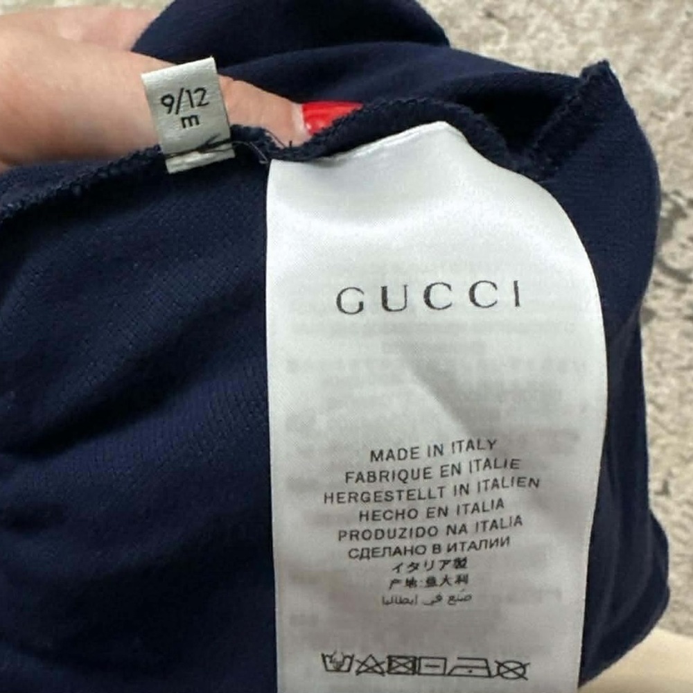 Baby girl Gucci Navy Dress with Bow - Picture 4 of 5